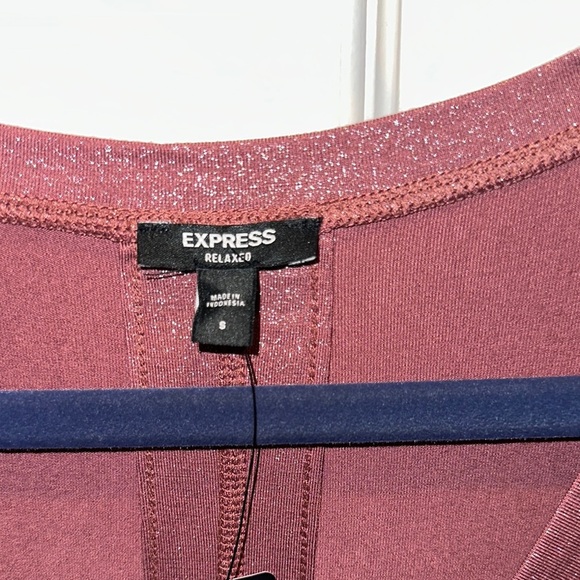 Express Pink Fitted Long Sleeve Blouse - Picture 4 of 8